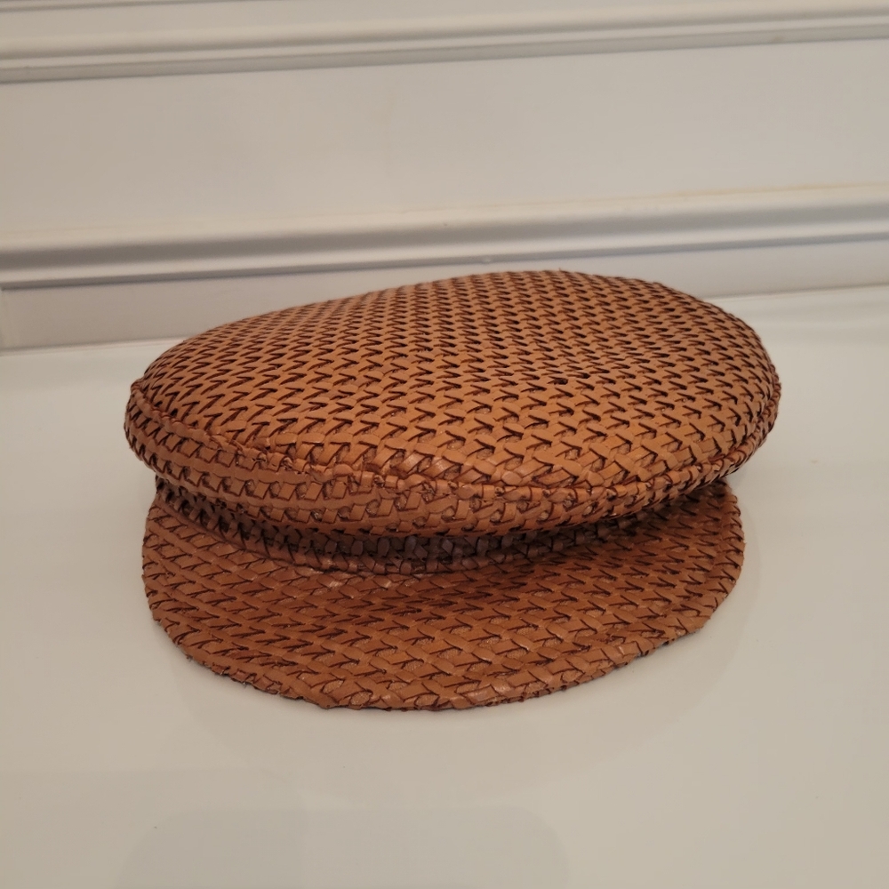 Lack Of Color Leatger Newsboy Cap